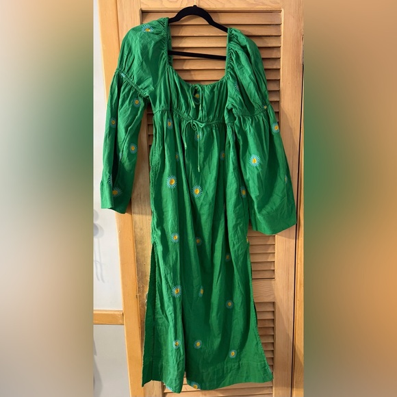 Free People Emory Green Embroidered Midi Dress - Picture 4 of 10